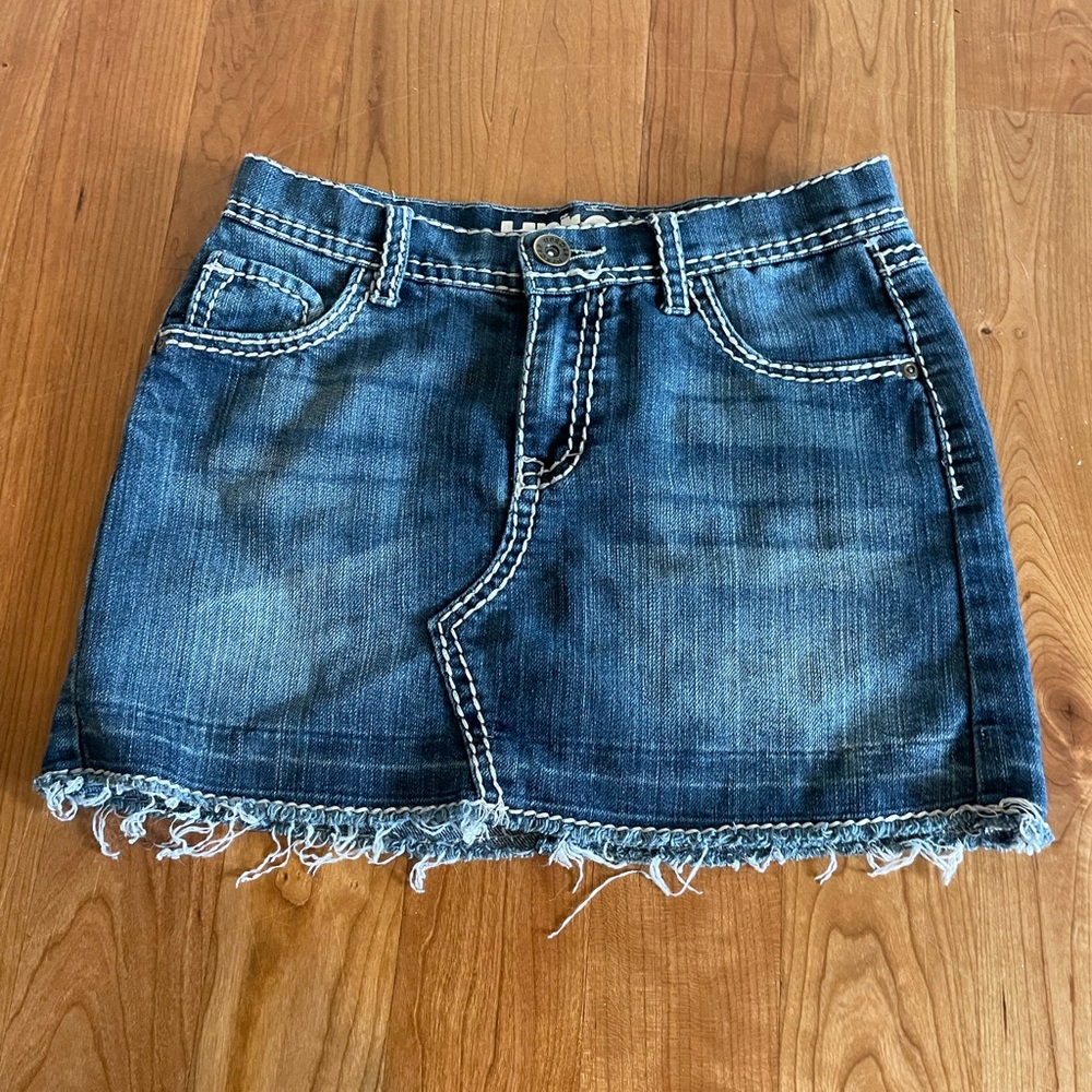 Mini denim skirt
